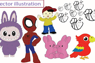 build vector illustration of character