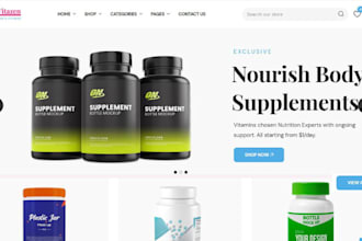 design private label supplement shopify store suplifui nutraceutical website