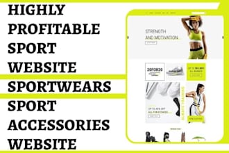 design sport website sportwears shopify store sport accessories website