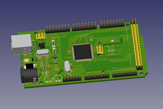 design pcb circuit, create pcb schematic, fabrication gerber and bom