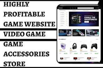 design game website video game shopify game accessories store home gadget store