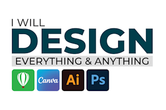 be your graphic designer in adobe illustrator, coreldraw and canva