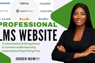 build a responsive wordpress lms website using learndash, tutor lms, buddyboss