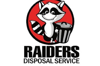 design mascot rubbish disposal business or trash brand logo