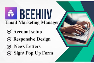 setup beehiiv account, beehiiv newsletter, beehiiv landing page and automation
