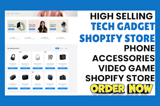 setup a gadget shopify store game accessories store phone cases tech store