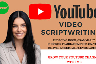 write amazing youtube video script, professional writer