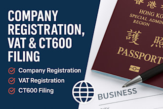 do hong kong company registration, handle vat registration, and ct600 filing