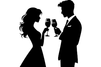 create a simple black silhouette using ai