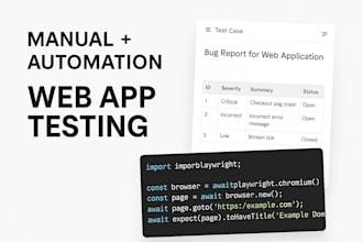 do manual and automation testing of your web app for bugs and compatibility