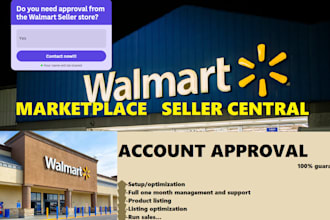 create and set up a walmart marketplace seller store approval