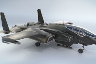 use maya for game ready 3d military jet,3d aerospace design,animation,3dinterior