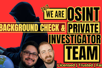 background check as osint private detective investigator due diligence forensics