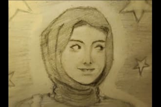 draw pencil portraits in my style