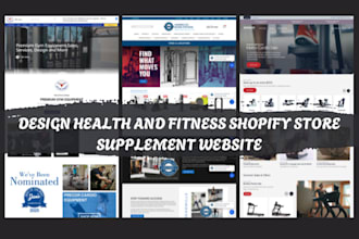 design health and fitness shopify store dropshipping gym supplement website