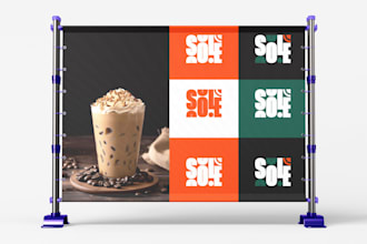 design exhibition backdrop banner, a step and repeat banner, trade show booth