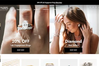 design jewelry shopify store engagement ring jewellery website shopify redesign