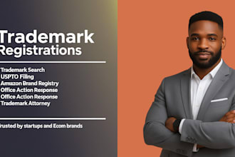 do trademark search  and register upsto trademark and do amazon branding
