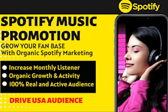 do organic spotify music promotion, spotify listeners, increase followers ads
