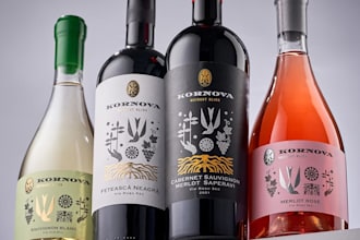 design wine label, gin, vodka, brandy, whiskey, tequila, beer and rum label