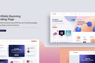 develop animated landing and portfolio pages