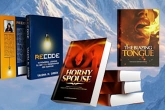 design ebook cover for paper back, fantasy, kdp and non fiction book