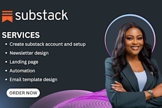 setup substack design substack newsletter template manage and grow substack acct