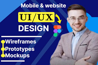 do figma website design, mobile app UI UX and figma prototype