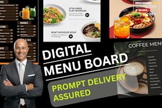 design TV menu digital menu restaurant menu board food menu