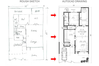 draw, redraw 2d architectural floor plan, blueprint autocad