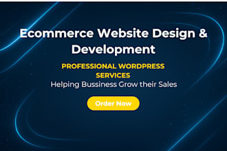 create wordpress ecommerce website