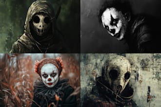 create horror character art and horror character design