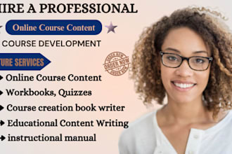 create online course content course creation book writer instructional manual