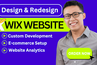 design responsive wix website, wix studio website and redesign wix website