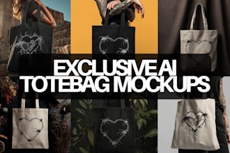 create custom ai tote bag mockups with your style and design