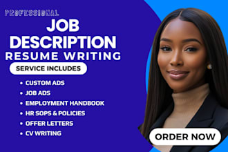 write ats resume, job description, sops, kpis, job ads, HR docs and post jobs