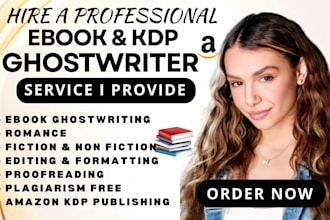 ghostwrite romance and fiction story book writer romance ebook ghostwriter