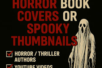 create ai generated horror book covers or spooky thumbnails