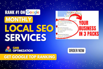 do complete monthly local seo service gmb optimization for top google ranking