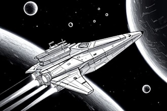 draw an amazing spaceship sketch for your space game