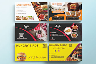 design amazing restaurant food business card, menu, price list