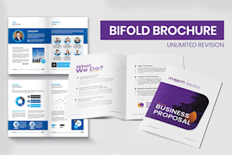 design bifold, corporate brochure in 24 hour