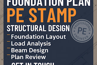 foundation plan, pe stamp, structural design, beam layout, plan review, grading
