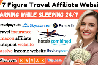 build automated sales guarantee travel affiliate website to make unlimited sales
