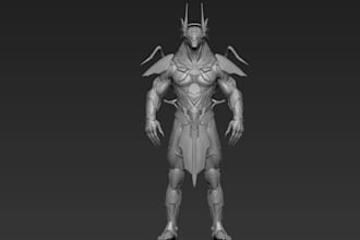 make 3d character figurines,cyberpunk statue,3d printing,resin sci fi miniature