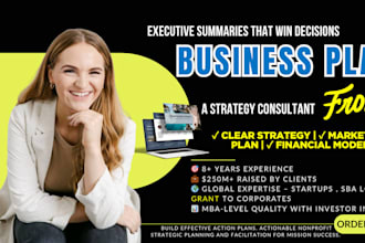 prepare a business plan with marketing and financial model