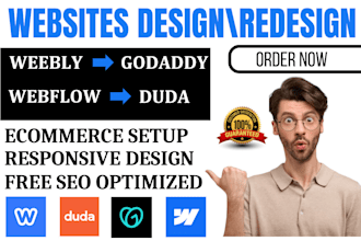 build weebly webflow duda godaddy airo duda website builder development redesign