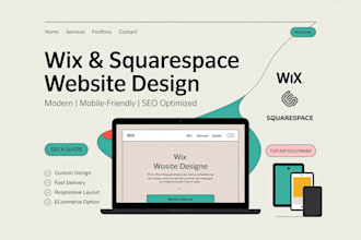 build a professional wix, squarespace, or wix studio website