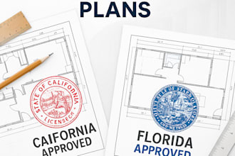 provide licensed architecture drawings florida stamp for city approval