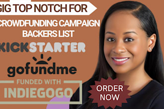 generate active crowdfunding backers list for yr kickstarter indiegogo gofundme